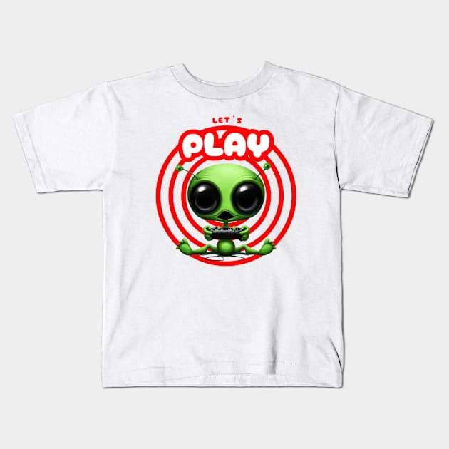 Extraterreste juega play Kids T-Shirt by Tinteart